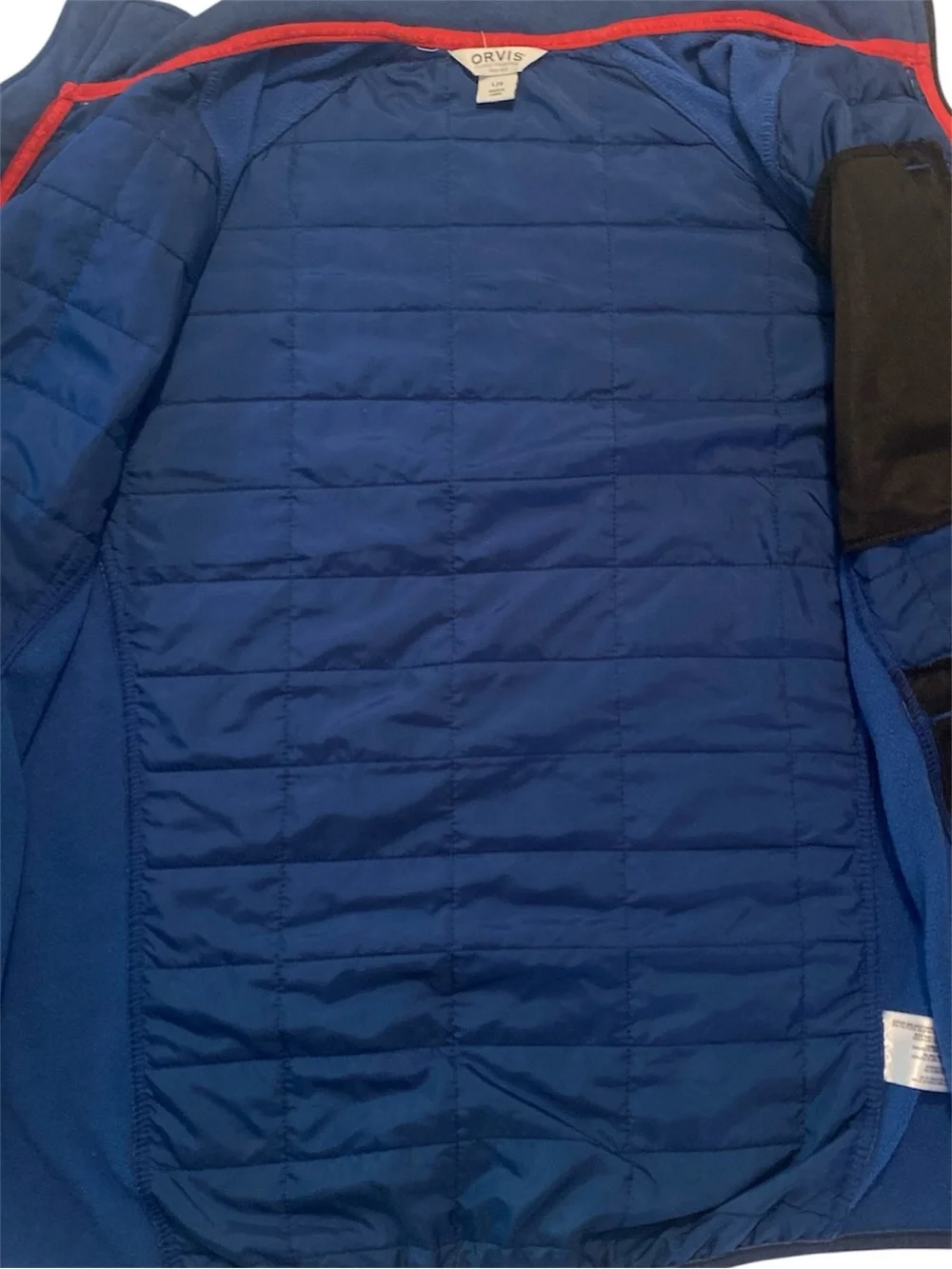 Navy Blue Quilted Front Jacket Large
